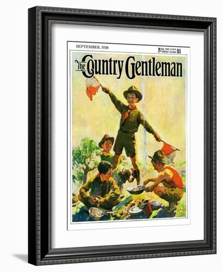 "Boy Scouts," Country Gentleman Cover, September 1, 1930-William Meade Prince-Framed Giclee Print