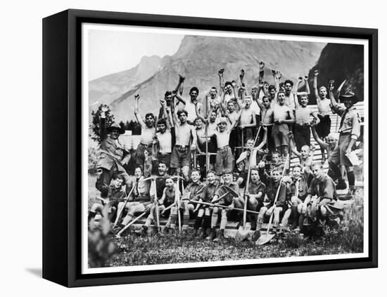 Boy Scouts from All Parts of Europe-null-Framed Premier Image Canvas