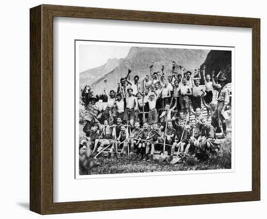 Boy Scouts from All Parts of Europe-null-Framed Photographic Print