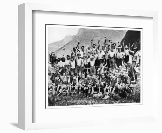 Boy Scouts from All Parts of Europe-null-Framed Photographic Print