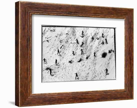 Boy Scouts Racing Down a Dune at the Indiana Dunes-Michael Rougier-Framed Photographic Print