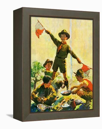 "Boy Scouts,"September 1, 1930-William Meade Prince-Framed Premier Image Canvas