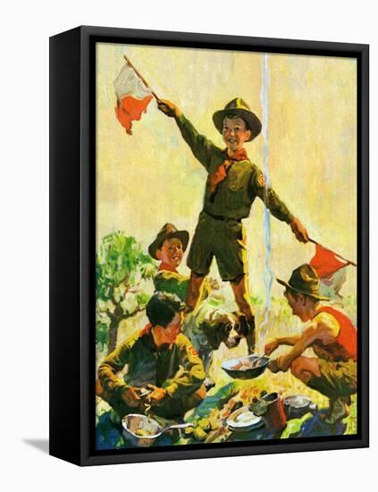 "Boy Scouts,"September 1, 1930-William Meade Prince-Framed Premier Image Canvas