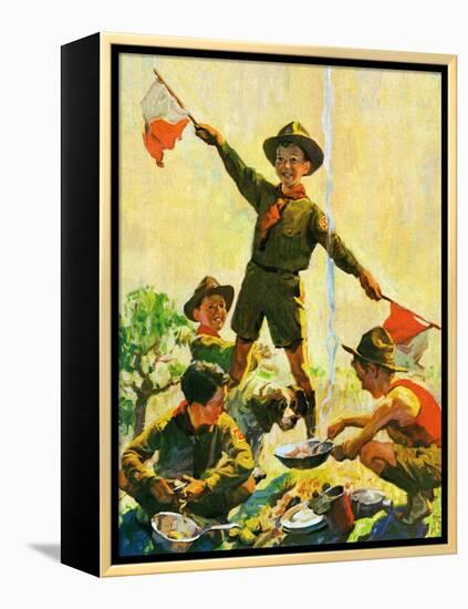 "Boy Scouts,"September 1, 1930-William Meade Prince-Framed Premier Image Canvas