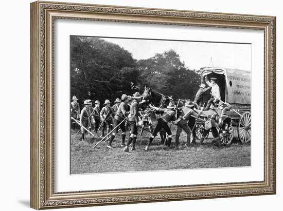 Boy Scouts with Van on Hampstead Heath, London-Reinhold Thiele-Framed Art Print