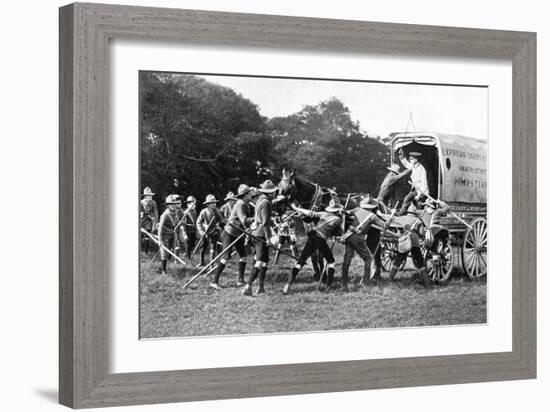 Boy Scouts with Van on Hampstead Heath, London-Reinhold Thiele-Framed Art Print