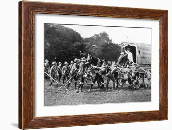 Boy Scouts with Van on Hampstead Heath, London-Reinhold Thiele-Framed Art Print