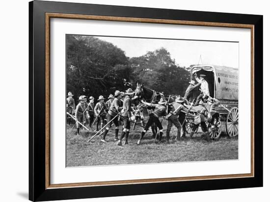 Boy Scouts with Van on Hampstead Heath, London-Reinhold Thiele-Framed Art Print