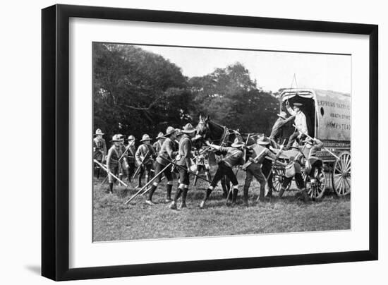 Boy Scouts with Van on Hampstead Heath, London-Reinhold Thiele-Framed Art Print