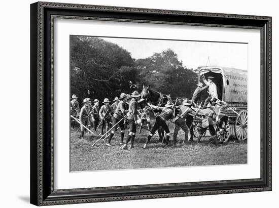 Boy Scouts with Van on Hampstead Heath, London-Reinhold Thiele-Framed Art Print