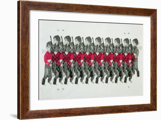 Boy Soldiers, 1996-Laila Shawa-Framed Giclee Print