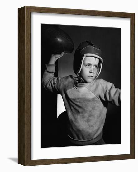 Boy Throwing a Football-Bettmann-Framed Photographic Print