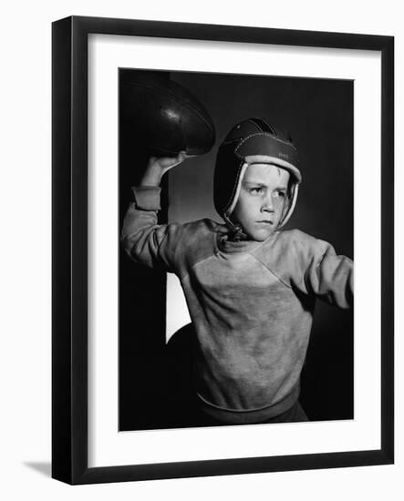 Boy Throwing a Football-Bettmann-Framed Photographic Print