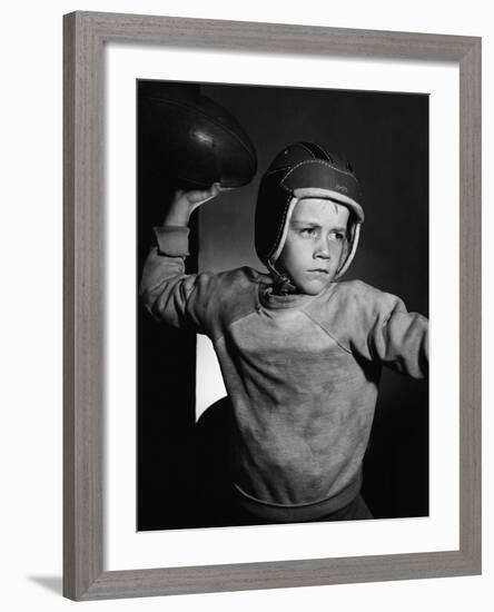 Boy Throwing a Football-Bettmann-Framed Photographic Print