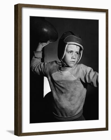 Boy Throwing a Football-Bettmann-Framed Photographic Print