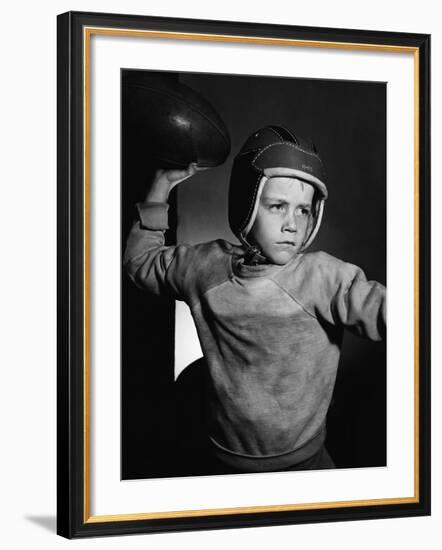 Boy Throwing a Football-Bettmann-Framed Photographic Print