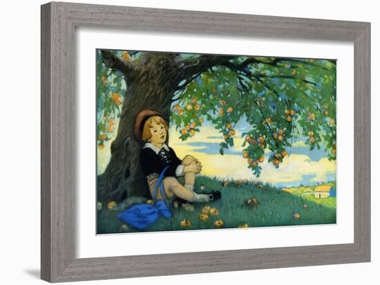 Boy under an Apple Tree-Jesse Willcox Smith-Framed Art Print