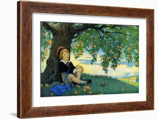 Boy under an Apple Tree-Jesse Willcox Smith-Framed Art Print