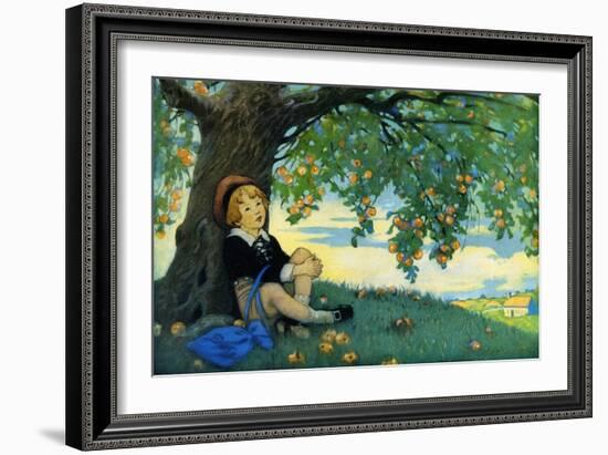 Boy under an Apple Tree-Jesse Willcox Smith-Framed Art Print