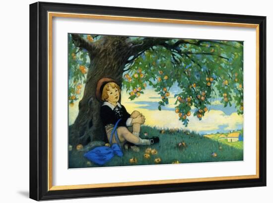 Boy under an Apple Tree-Jesse Willcox Smith-Framed Art Print