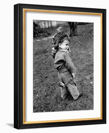 Boy Wearing a Davey Crockett Hat-Ralph Morse-Framed Photographic Print