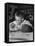 Boy Wearing Baseball Uniform Eating Banana Split at Soda Fountain Counter-Joe Scherschel-Framed Premier Image Canvas
