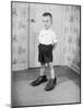 Boy Wearing Men's Shoes-Philip Gendreau-Mounted Photographic Print