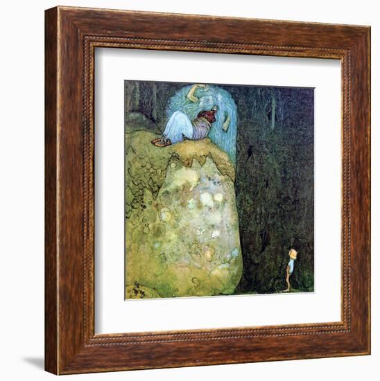 Boy Who Was Not Afraid of Trolls-John Bauer-Framed Art Print