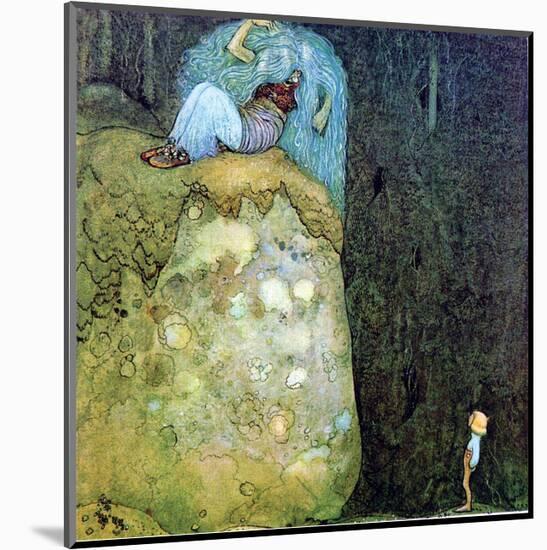 Boy Who Was Not Afraid of Trolls-John Bauer-Mounted Art Print