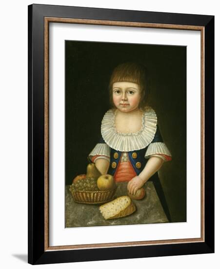 Boy with a Basket of Fruit, c.1790-American School-Framed Giclee Print