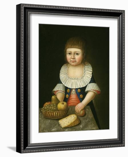 Boy with a Basket of Fruit, c.1790-American School-Framed Giclee Print