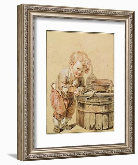 Boy with a Broken Egg, Ca 1756-Jean-Baptiste Greuze-Framed Giclee Print