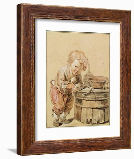 Boy with a Broken Egg, Ca 1756-Jean-Baptiste Greuze-Framed Giclee Print