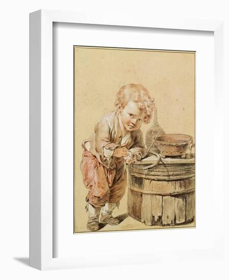 Boy with a Broken Egg, Ca 1756-Jean-Baptiste Greuze-Framed Giclee Print