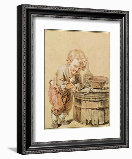 Boy with a Broken Egg, Ca 1756-Jean-Baptiste Greuze-Framed Giclee Print