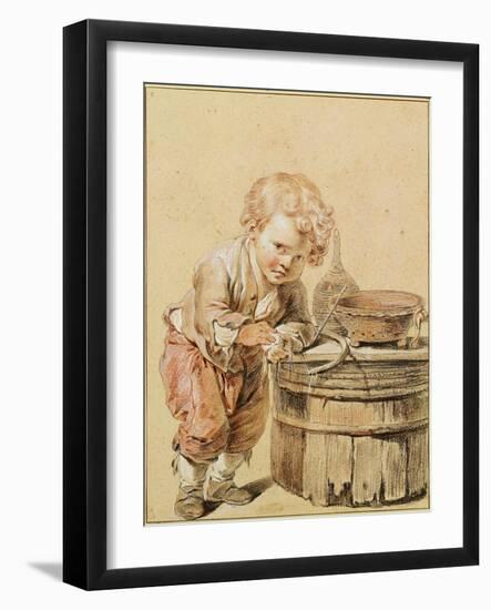 Boy with a Broken Egg, Ca 1756-Jean-Baptiste Greuze-Framed Giclee Print