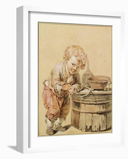 Boy with a Broken Egg, Ca 1756-Jean-Baptiste Greuze-Framed Giclee Print