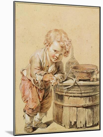 Boy with a Broken Egg, Ca 1756-Jean-Baptiste Greuze-Mounted Giclee Print