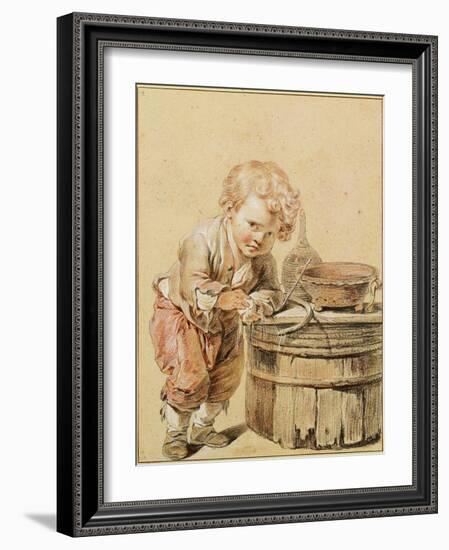 Boy with a Broken Egg, Ca 1756-Jean-Baptiste Greuze-Framed Giclee Print