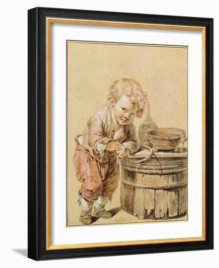 Boy with a Broken Egg, Ca 1756-Jean-Baptiste Greuze-Framed Giclee Print