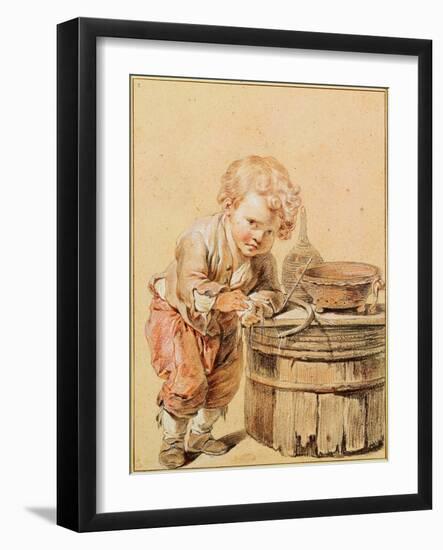 Boy With a Broken Egg-Jean-Baptiste Greuze-Framed Giclee Print