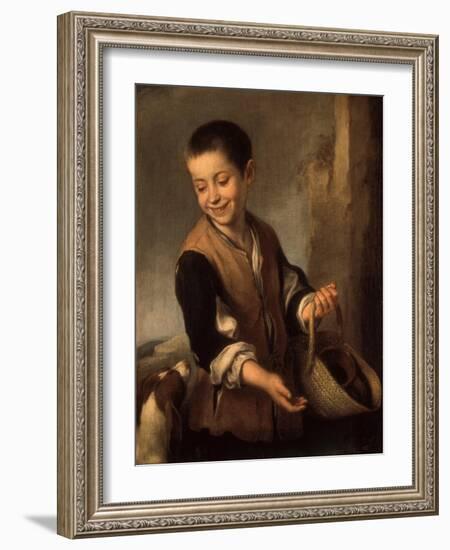 Boy with a Dog, Between 1655 and 1660-Bartolomé Estéban Murillo-Framed Giclee Print