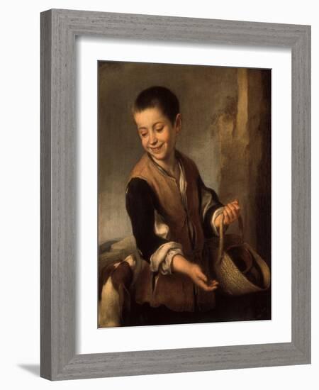 Boy with a Dog, Between 1655 and 1660-Bartolomé Estéban Murillo-Framed Giclee Print