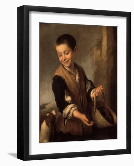 Boy with a Dog, Between 1655 and 1660-Bartolomé Estéban Murillo-Framed Giclee Print