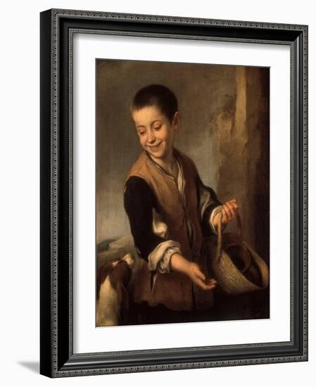 Boy with a Dog, Between 1655 and 1660-Bartolomé Estéban Murillo-Framed Giclee Print