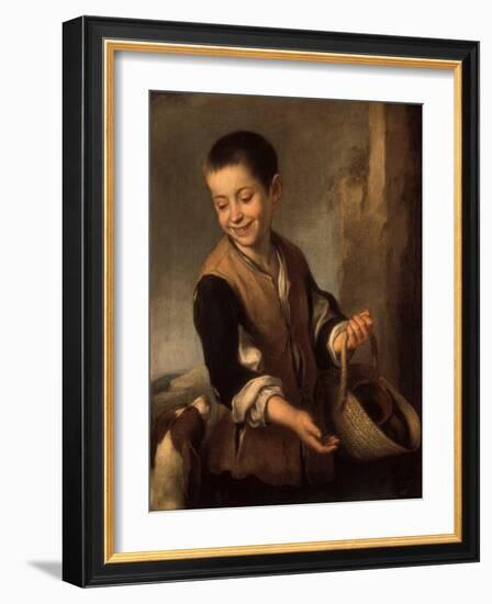 Boy with a Dog, Between 1655 and 1660-Bartolomé Estéban Murillo-Framed Giclee Print