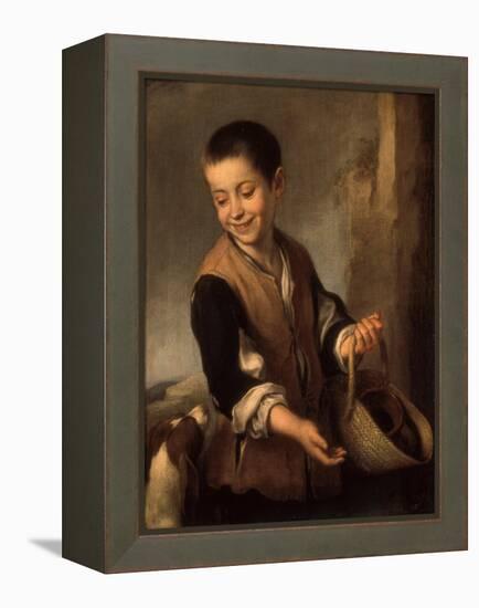 Boy with a Dog, Between 1655 and 1660-Bartolomé Estéban Murillo-Framed Premier Image Canvas