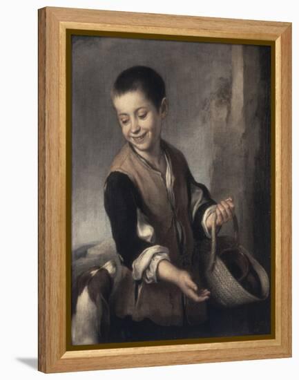 Boy with a Dog, c.1655-1660-Bartolome Esteban Murillo-Framed Premier Image Canvas