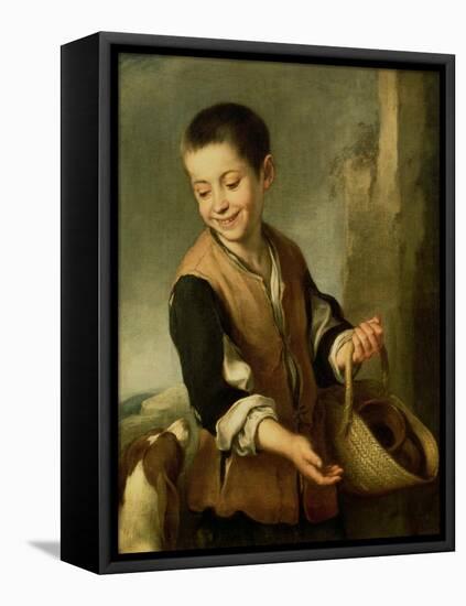 Boy with a Dog, circa 1650-Bartolome Esteban Murillo-Framed Premier Image Canvas