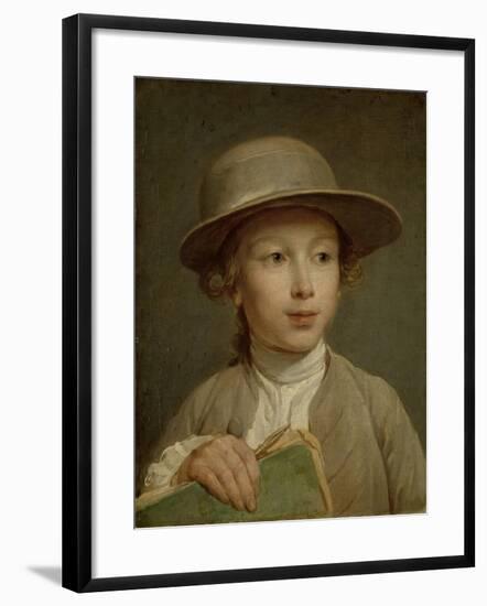 Boy with a Drawing Book-Nicolas Bernard Lepicie-Framed Art Print